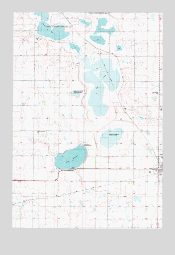 Ashley West, ND USGS Topographic Map