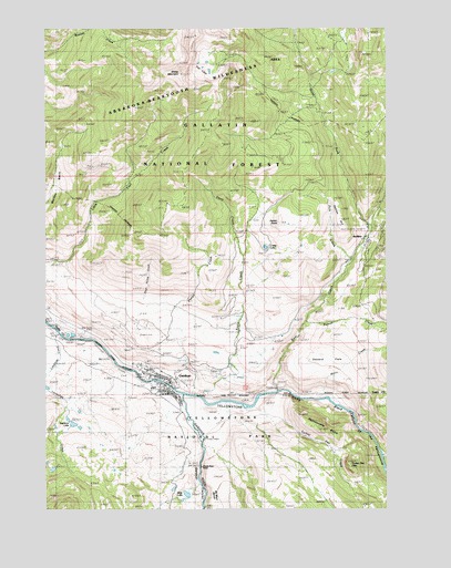 Gardiner, MT USGS Topographic Map