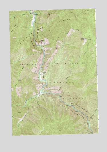 Gardiner Peak, ID USGS Topographic Map