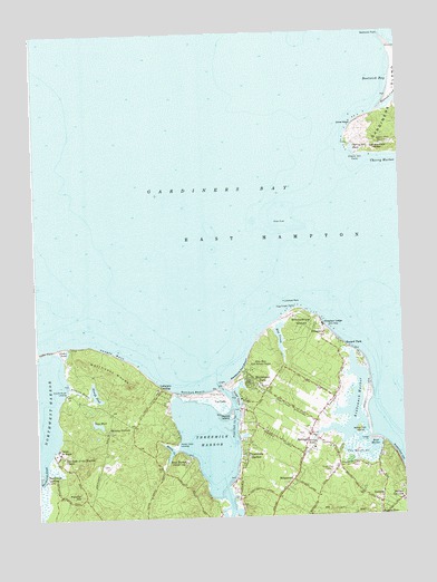 Gardiners Island West, NY USGS Topographic Map