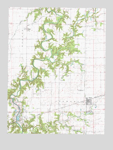 Ashmore, IL USGS Topographic Map