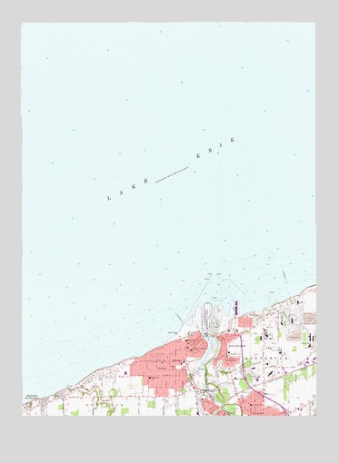 Ashtabula North, OH USGS Topographic Map