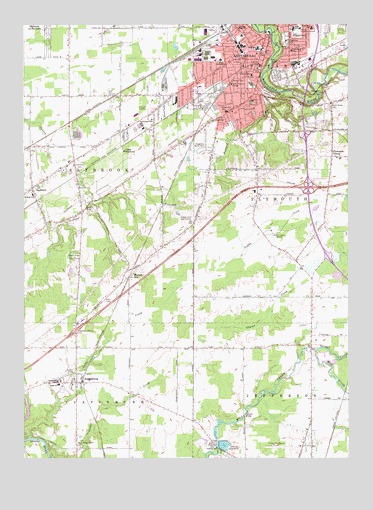 Ashtabula South, OH USGS Topographic Map