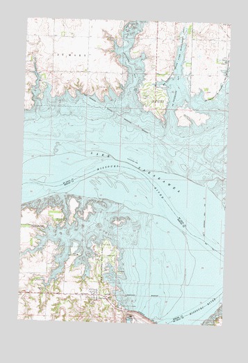 Garrison Dam North, ND USGS Topographic Map