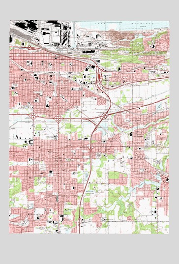 Gary, IN USGS Topographic Map