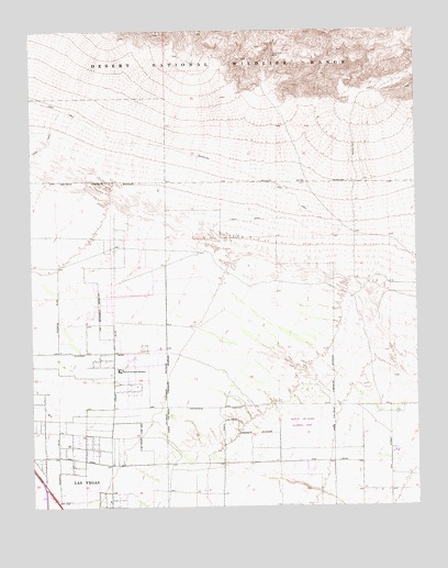 Gass Peak SW, NV USGS Topographic Map