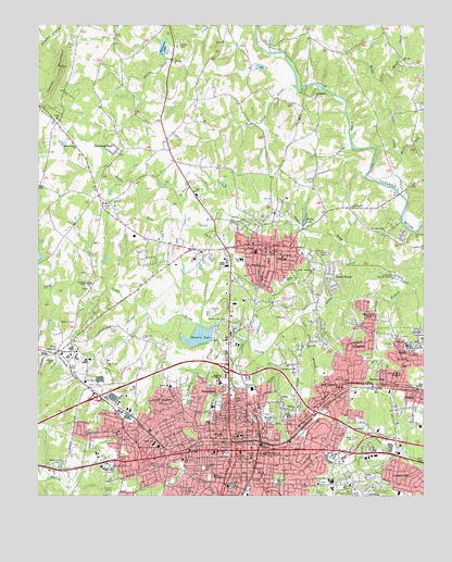 Gastonia North, NC USGS Topographic Map