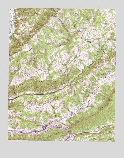 Gate City, VA USGS Topographic Map