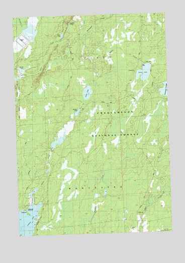 Gates Lake, WI USGS Topographic Map
