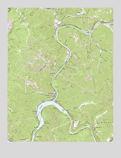 Gauley Bridge, WV USGS Topographic Map