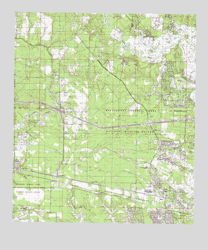 Gautier North, MS USGS Topographic Map