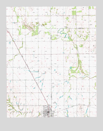 Geary North, OK USGS Topographic Map