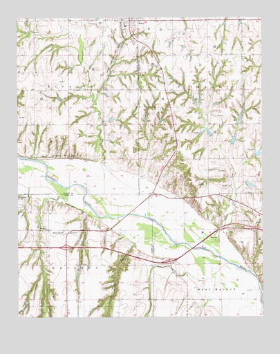 Geary South, OK USGS Topographic Map