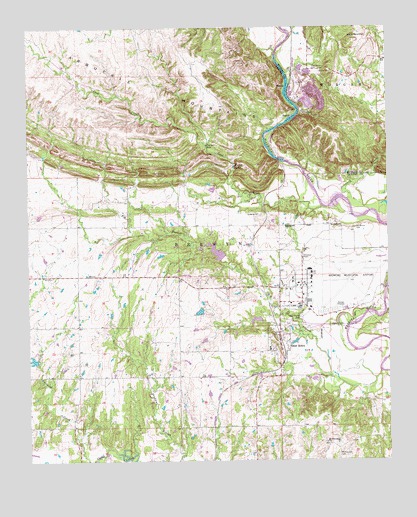 Gene Autry, OK USGS Topographic Map