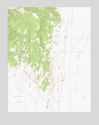 Georges Canyon Rim, NV USGS Topographic Map