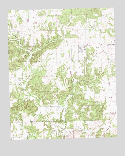 Gerty, OK USGS Topographic Map