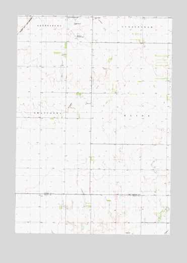 Gettysburg Municipal Airport, SD USGS Topographic Map