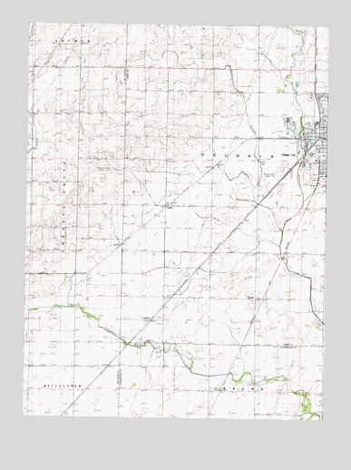 Gibson City West, IL USGS Topographic Map