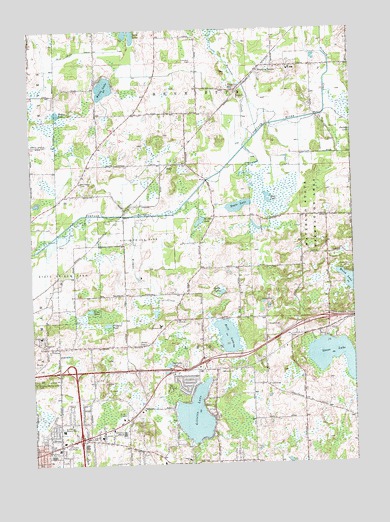Gilletts Lake, MI USGS Topographic Map