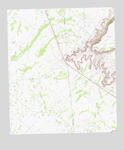 Girvin NE, TX USGS Topographic Map