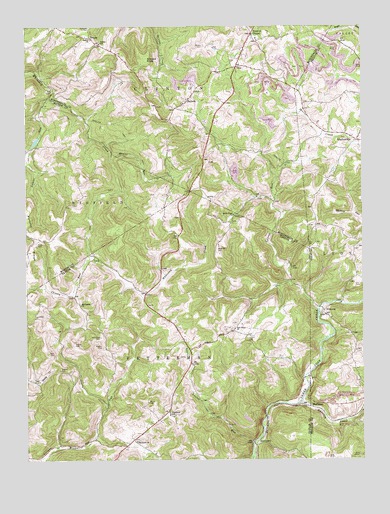 Gladesville, WV USGS Topographic Map