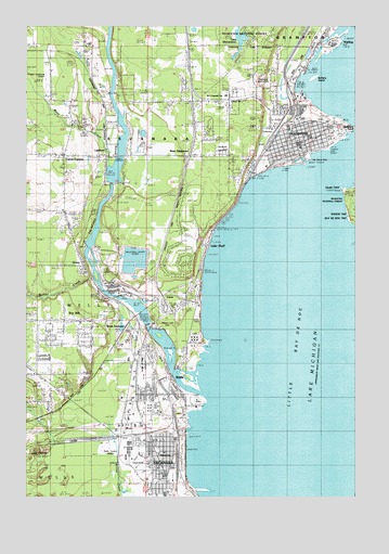 Gladstone, MI USGS Topographic Map