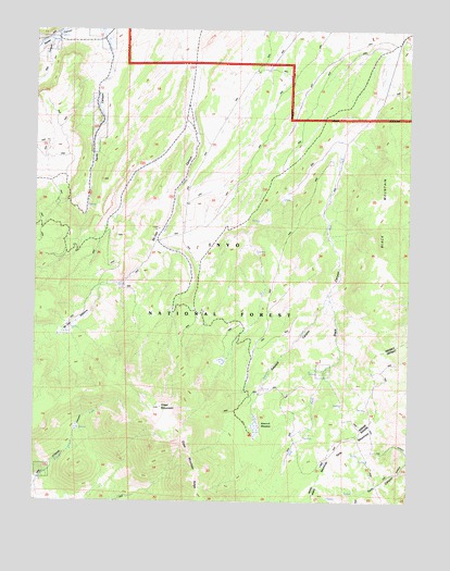 Glass Mountain, CA USGS Topographic Map