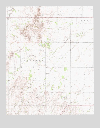 Glass Mountains, OK USGS Topographic Map
