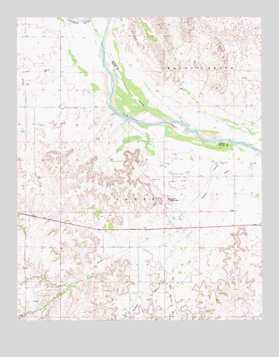 Glass Mountains NW, OK USGS Topographic Map