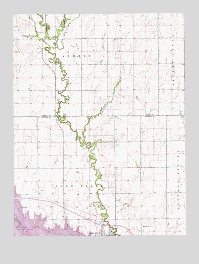 Glen Elder North, KS USGS Topographic Map