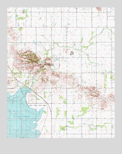 Glen Mountains, OK USGS Topographic Map