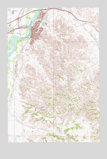 Glendive, MT USGS Topographic Map