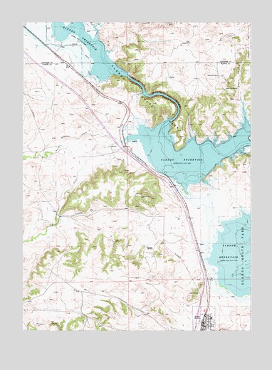 Glendo, WY USGS Topographic Map