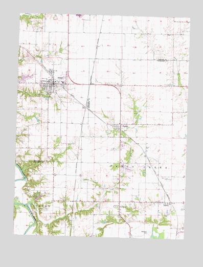 Athens, IL USGS Topographic Map