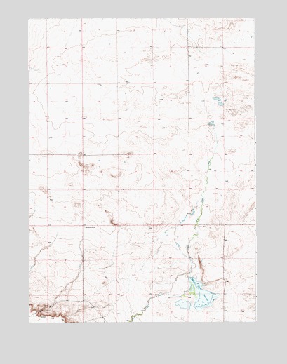 Glomill Reservoir, WY USGS Topographic Map