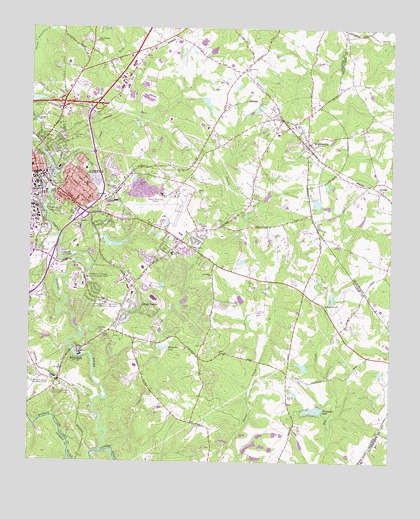 Athens East, GA USGS Topographic Map