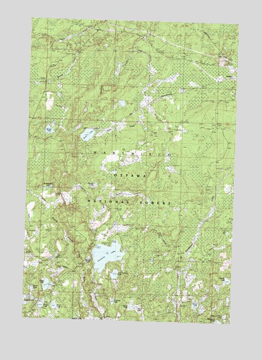 Gogebic, MI USGS Topographic Map