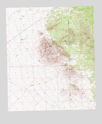 Gold Hill, NM USGS Topographic Map