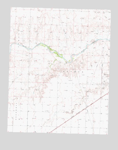 Goodwell NE, OK USGS Topographic Map
