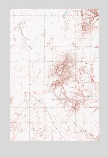 Goose Bill Butte, MT USGS Topographic Map