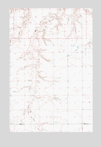 Goose Bill Butte NW, MT USGS Topographic Map