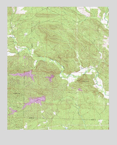 Goosepond Mountain, AR USGS Topographic Map