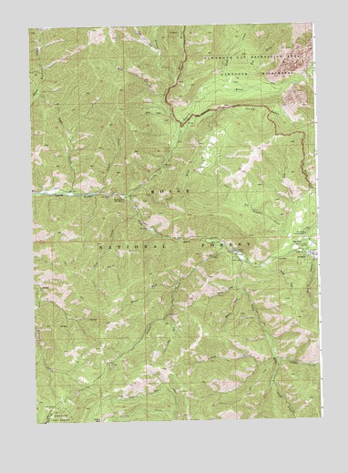 Atlanta West, ID USGS Topographic Map