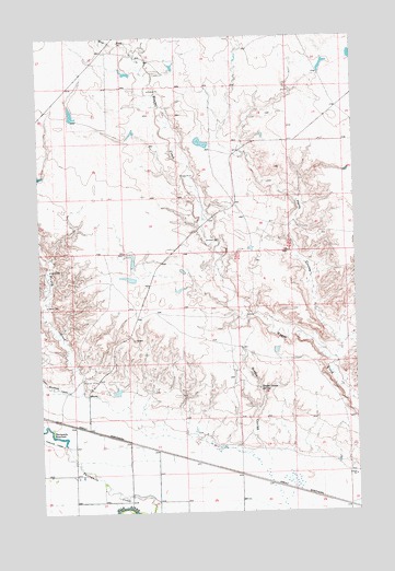 Grable Coulee, MT USGS Topographic Map