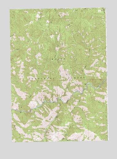 Grand Mountain, ID USGS Topographic Map