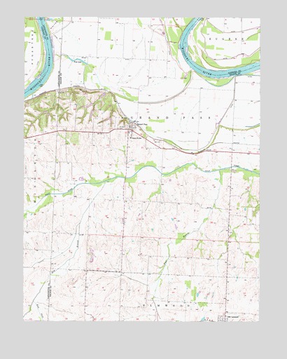 Grand Pass, MO USGS Topographic Map