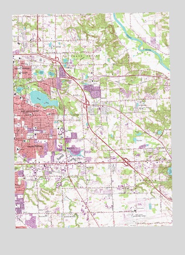Grand Rapids East, MI USGS Topographic Map