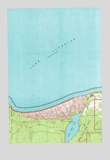 Grand Sable Lake, MI USGS Topographic Map