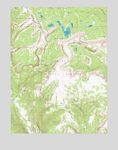 Grandaddy Lake, UT USGS Topographic Map