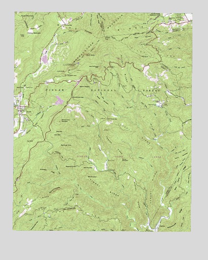 Grandfather Mountain, NC USGS Topographic Map
